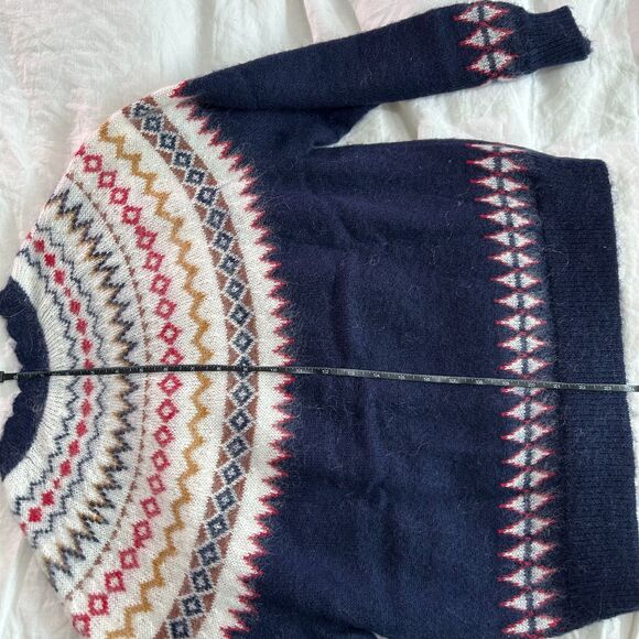 Doen Harvest Fair Isle Mohair Merino Wool Blend Sweater - Picture 6 of 12